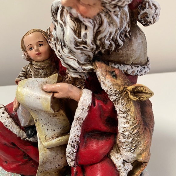 Napco Santa With Child and Deer Tabletop Decor - Picture 5 of 6